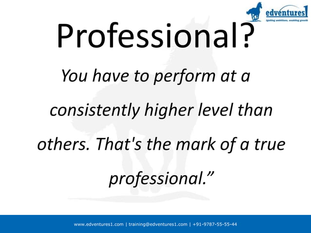 Guide to professionalism | PPTX