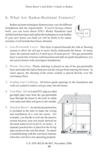Radon Example Guide to radon in the home | PDF