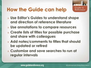 Current challenges
»   Value of bibliographies and traditional
    reference works in an online world

»   Difference betw...