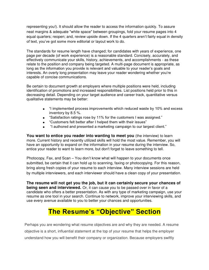 what a resume looks like