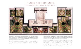 TAKING                            THE      INITIATIVE
                                                                 TOPPING OFF CITY HALL: A CASE STUDY




Mayor Richard M. Daley’s vision of a green-topped City Hall is now a reality. After extensive                       The green roof contains 20,000 plants in all, consisting of more than 100 varieties, including shrubs,
planning, construction on the 20,000 square-foot garden began in April 2000. The Mayor planted                      vines, and two trees. Thousands will be able to enjoy the green roof from the many taller buildings that
the first plant at a dedication ceremony on September 20, 2000. This garden is funded through a                     surround City Hall, even though the rooftop will not be open to the general public.
settlement agreement between the City and ComEd.
                                                                                                                    Scientists will monitor City Hall’s rooftop garden for its air quality benefits. This includes energy use within
The project is the first of its kind in the City of Chicago and will be a showcase of the possibilities that can    the building and temperature readings on top of the roof. For comparison, the adjacent Cook County
grow out of plans for a green roof. The design includes both extensive and intensive systems, as well as            building, which is the same height and area as City Hall but which has a black tar roof, will be monitored.
climbing plants.
                                                                                                                    The City also will monitor temperature, rainfall, wind speed, and wind direction. This data will help
                                                                                                                    evaluate the garden itself and help the City advise other rooftop gardeners about what works best.
 