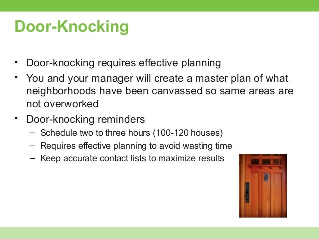 Door Knocking Techniques
