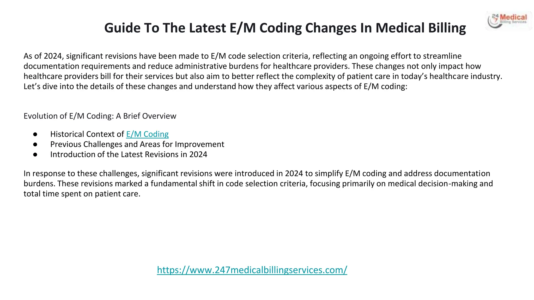 Guide To The Latest E_M Coding Changes In Medical Billing.pptx