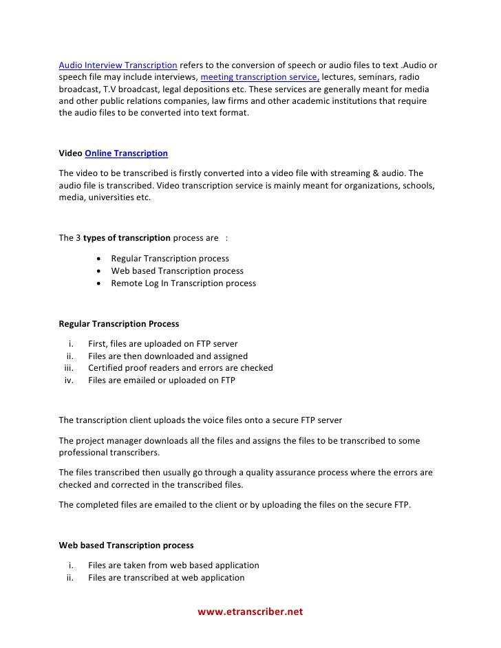 Interview transcription thesis picture