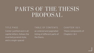 A Guide to Thesis Colloquium and Defense