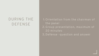 A Guide to Thesis Colloquium and Defense