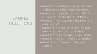 A Guide to Thesis Colloquium and Defense