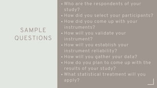 A Guide to Thesis Colloquium and Defense