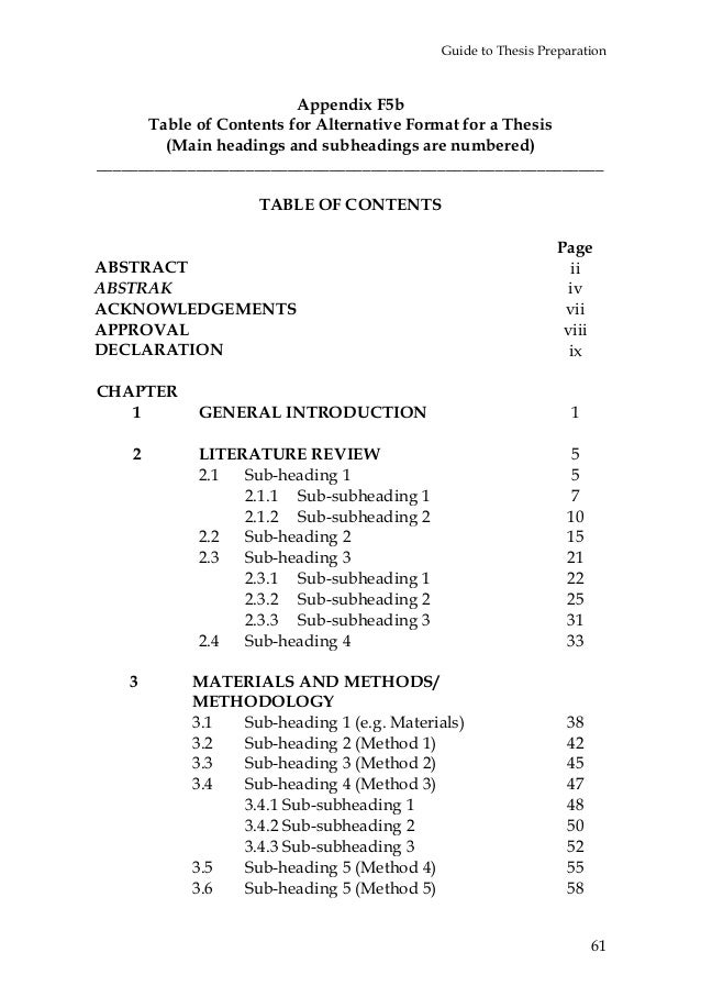 phd thesis appendix