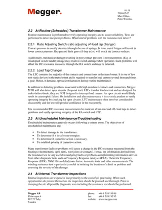 Transformer Resistance Testing | PDF
