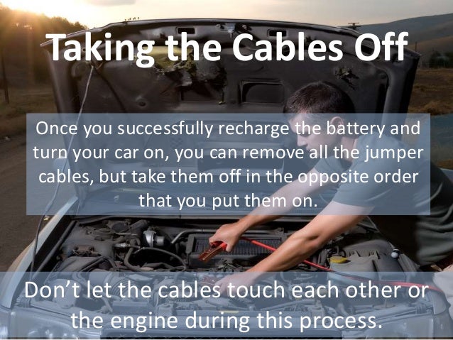how to remove jumper cables