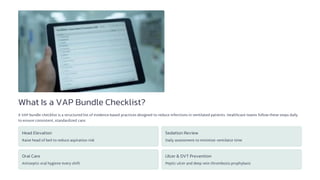 Guide to VAP Bundle Checklist with eAuditor Audits and inspections | PDF