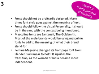Visual Font Guide Guide to Visual Presentation | PPTX