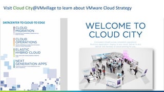 9©2018 VMware, Inc.
Visit Cloud City@VMvillage to learn about VMware Cloud Strategy
DATACENTER TO CLOUD TO EDGE
 