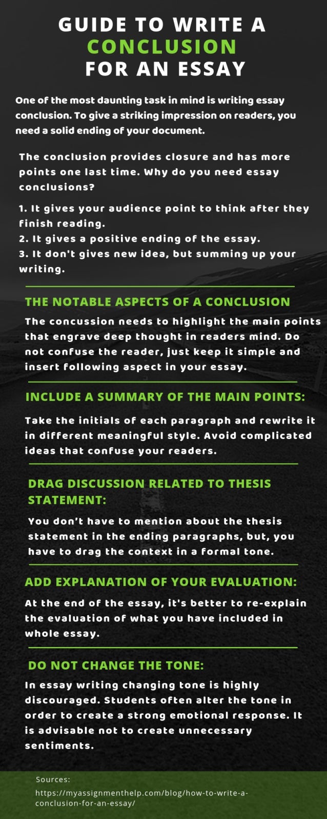 Guide to write a conclusion for an essay