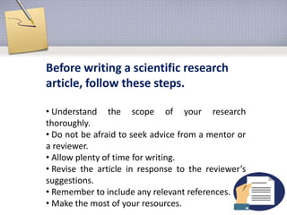GUIDE FOR WRITING AND PUBLISHING OF SCIENTIFIC RESEARCH PAPER | PPTX