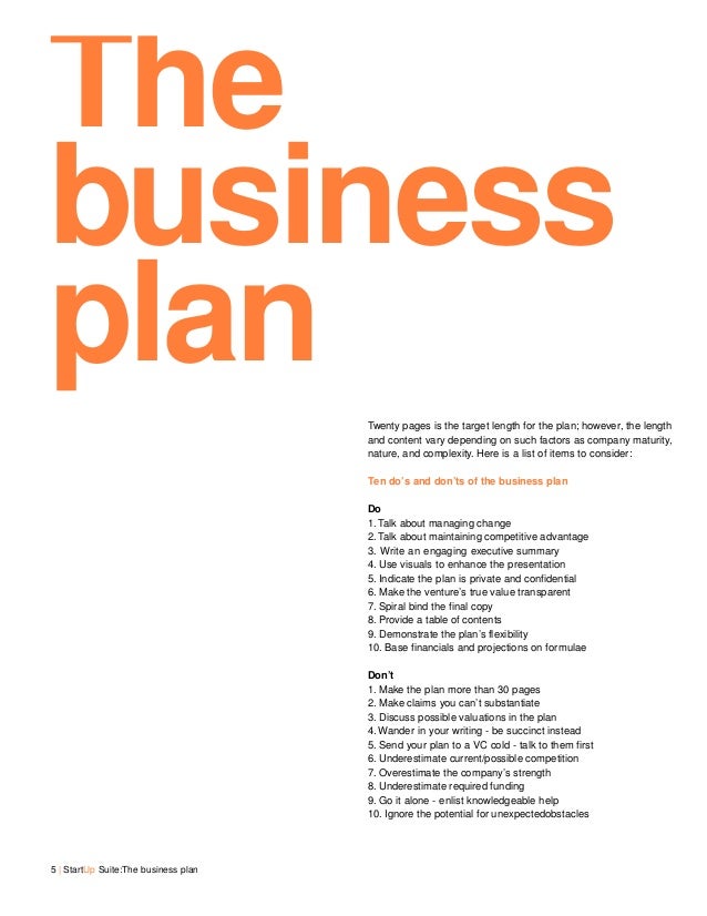 guide to write business plan