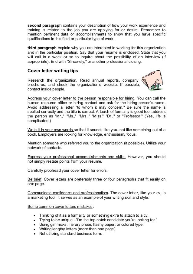 Resume in prose format for writing