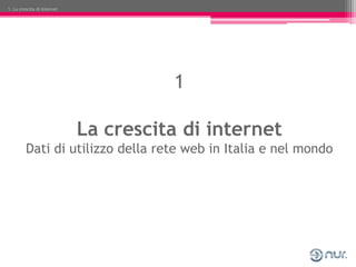 1. La crescita di Internet




                                       1

                             La crescita di inter...