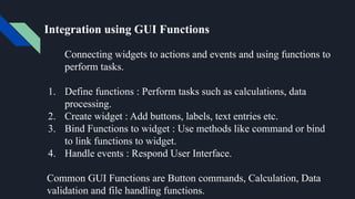 A Complete seminar on GUI Development in python | PDF