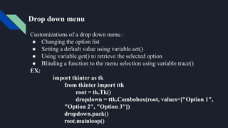 A Complete seminar on GUI Development in python | PDF