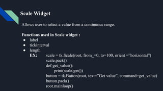 A Complete seminar on GUI Development in python | PDF