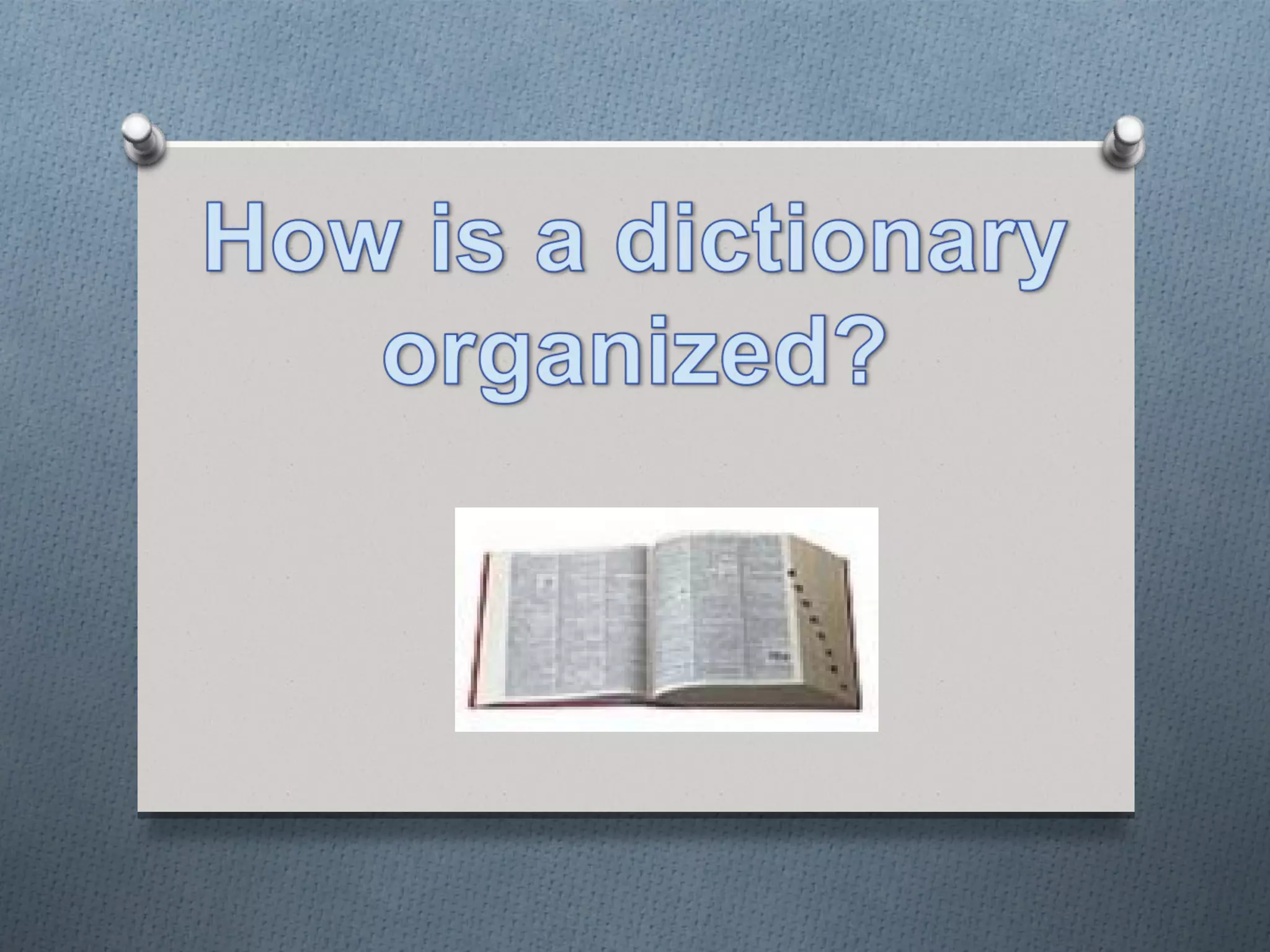 Dictionary Presentation | PPT