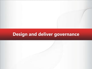 Design and deliver governance