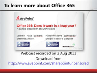 Software: Windows Server 2008 R2, SQL Server 2008 R2, SharePoint Server 2010, Office 2010 Professional…Cost?
