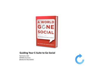 Ted Coiné, CEO
OPENfor.business
@tedcoine #socialCEO
Guiding Your C-Suite to Go Social
 