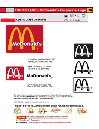 Manual de identidade visual do McDonald's | PDF