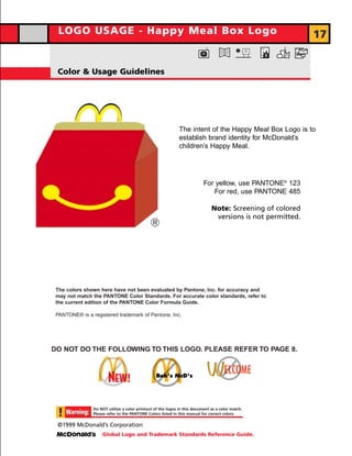 Manual de identidade visual do McDonald's | PDF