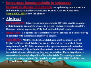 Ivig Database Guidlines for use of ivig | PPT