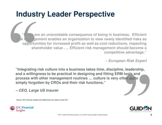 Enterprise Risk Management: Culture, Vision, Performance | PDF