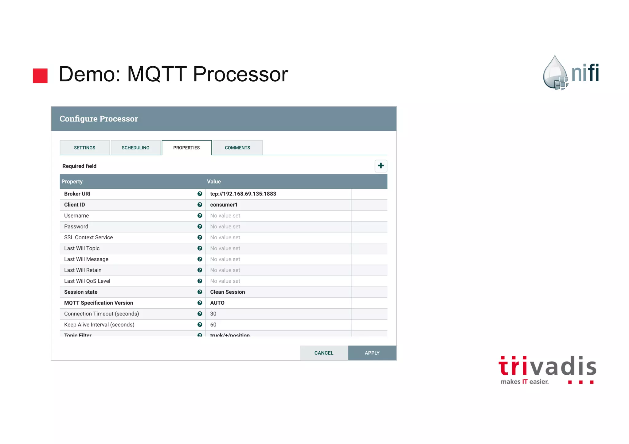 Demo: MQTT Processor
 
