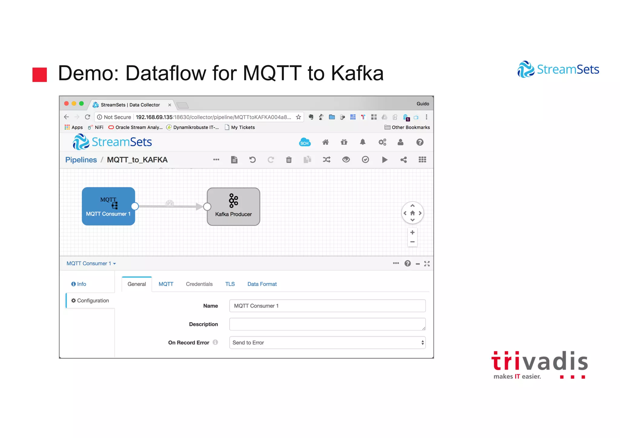 Demo: Dataflow for MQTT to Kafka
 