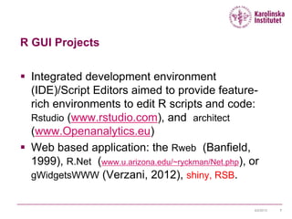 Gui Integrated Environment Developing R Graphical User Interfaces | PPTX