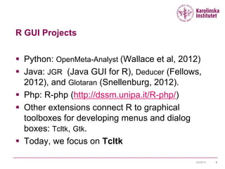 Developing R Graphical User Interfaces | PPTX