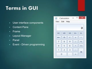 Gui in java | PPTX