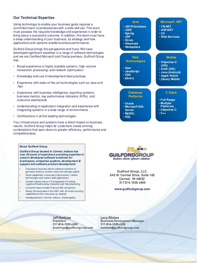 Guilford group capabilities