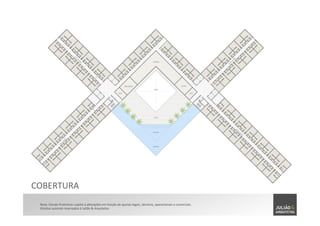 Nota:	
  Estudo	
  Preliminar	
  sujeito	
  à	
  alterações	
  em	
  função	
  de	
  ajustes	
  legais,	
  técnicos,	
  operacionais	
  e	
  comerciais.	
  	
  
Direitos	
  autorais	
  reservados	
  à	
  Julião	
  &	
  Arquitetos	
  
COBERTURA	
  
 
