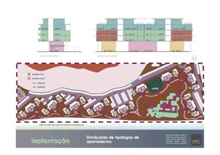 Implantação
Distribuição de tipologias de
apartamentos
01	
  
	
  
	
  
01	
  
	
  
	
   01	
  
	
  
	
  
01	
  
	
  
	
  
01	
  
	
  
	
  
01	
  
	
  
	
  
02	
  
	
  
	
  02	
  
	
  
	
  
01	
  
	
  
	
  
LAZER	
  
	
  
	
  
GARDEN	
  75m²	
  
	
  
	
  GARDEN	
  100m²	
  
	
  
	
   01	
  –	
  TORRE	
  01	
  
	
  
	
  02	
  –	
  TORRE02	
  
	
  
	
  
CORTE	
  TRANSVERSAL	
  
	
  
	
  
Ap.	
  75m²	
  
	
  
	
  
Mezanino	
  do	
  Ap.	
  
75m²	
  
	
  
	
  
Ap.	
  	
  	
  	
  	
  	
  	
  	
  	
  	
  	
  	
  	
  	
  	
  	
  	
  	
  	
  	
  180m²	
  
	
  
	
  
Ap.	
  	
  	
  	
  	
  	
  	
  	
  	
  	
  	
  	
  	
  	
  	
  	
  	
  	
  	
  	
  180m²	
  
	
  
	
  
Duplex	
  	
  	
  	
  	
  	
  	
  	
  	
  	
  	
  	
  	
  	
  250m²	
  
	
  
	
  
Duplex	
  	
  	
  	
  	
  	
  	
  	
  	
  	
  	
  	
  	
  	
  
cobertura	
  
	
  
	
  
CORTE	
  LONGITUDINAL	
  
	
  
	
  
	
  
	
  
Ap.	
  100m²	
  
	
  
	
  
Ap.	
  	
  	
  	
  	
  	
  	
  	
  	
  	
  	
  	
  	
  	
  	
  	
  	
  	
  	
  	
  180m²	
  
	
  
	
  
Ap.	
  	
  	
  	
  	
  	
  	
  	
  	
  	
  	
  	
  	
  	
  	
  	
  	
  	
  	
  	
  180m²	
  
	
  
	
  
Duplex	
  	
  	
  	
  	
  	
  	
  	
  	
  	
  	
  	
  	
  	
  250m²	
  
	
  
	
  
cobertura	
  	
  	
  	
  	
  	
  	
  	
  	
  Duplex	
  
	
  
	
  
Ap.	
  180m²	
  
	
  
	
  
Ap.	
  180m²	
  
	
  
	
  
Duplex	
  	
  250m²	
  
	
  
	
  
Duplex	
  	
  	
  	
  	
  	
  	
  	
  	
  cobertura	
  
	
  
	
  
Ap.	
  	
  	
  	
  	
  	
  	
  	
  	
  	
  	
  	
  	
  	
  	
  	
  	
  	
  	
  	
  180m²	
  
	
  
	
  
Ap.	
  	
  	
  	
  	
  	
  	
  	
  	
  	
  	
  	
  	
  	
  	
  	
  	
  	
  	
  	
  180m²	
  
	
  
	
  
Duplex	
  	
  	
  	
  	
  	
  	
  	
  	
  	
  	
  	
  	
  	
  250m²	
  
	
  
	
  
cobertura	
  	
  	
  	
  	
  	
  	
  	
  	
  Duplex	
  
	
  
	
  
Ap.	
  180m²	
  
	
  
	
  
Ap.	
  180m²	
  
	
  
	
  
Duplex	
  	
  250m²	
  
	
  
	
  
Duplex	
  	
  	
  	
  	
  	
  	
  	
  	
  cobertura	
  
	
  
	
  
Ap.	
  75m²	
  
	
  
	
  
Ap.	
  75m²	
  
	
  
	
  
Ap.	
  100m²	
  
	
  
	
  
ÁREA	
  DE	
  IMPLANTAÇÃO	
  DO	
  PROJETO	
  RESIDENCIAL	
  
	
  
 