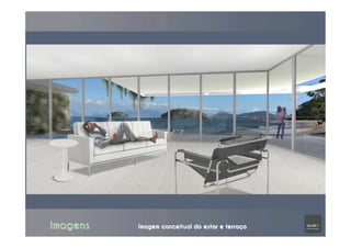 Imagens Imagem conceitual do estar e terraço
 