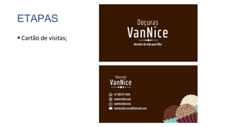 ETAPAS
 Cartão de visitas;
 