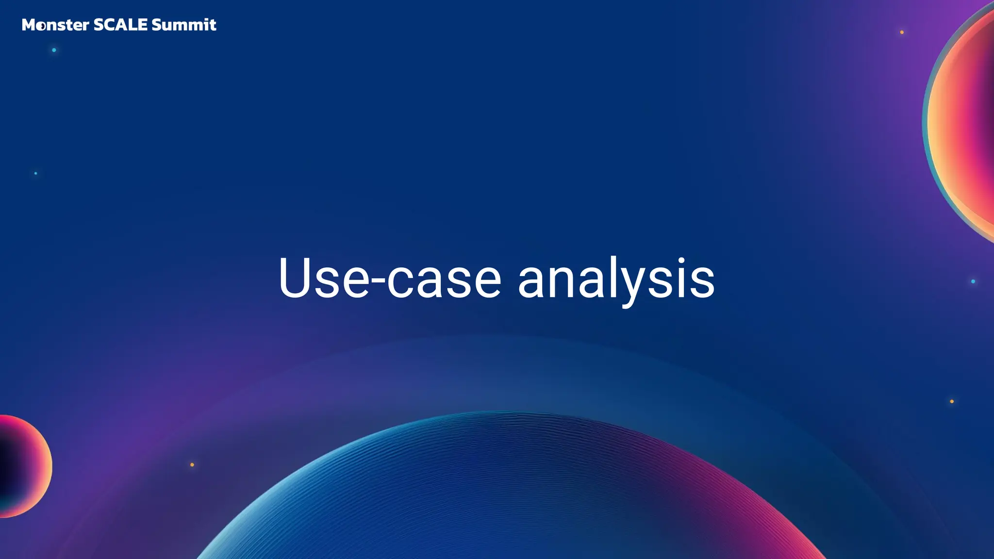 Use-case analysis
 