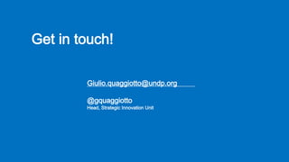 5.5.2021: Portfolios for system transformation by Giulio Quaggiotto (UNDP)