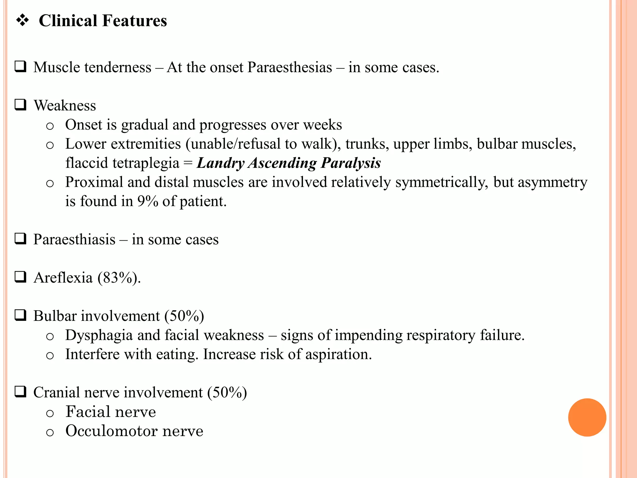 Gradual Paralysis Guillain Barre Syndrome (GBS) | PDF