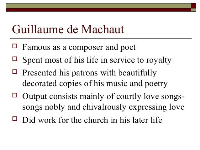 Guillaume De Machaut