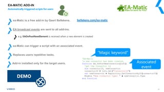 EA User Group London 2018 - Extending EA with custom scripts to cater ...