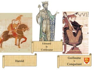 Guillaume
le
Conquérant
Harold
Edouard
le
Confesseur
 